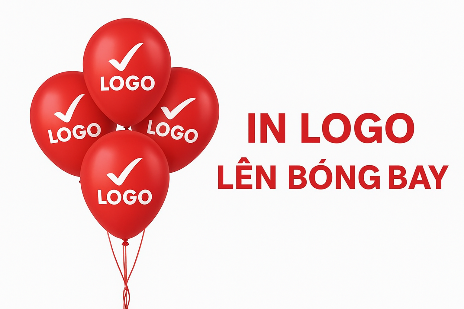 In logo lên bóng bay